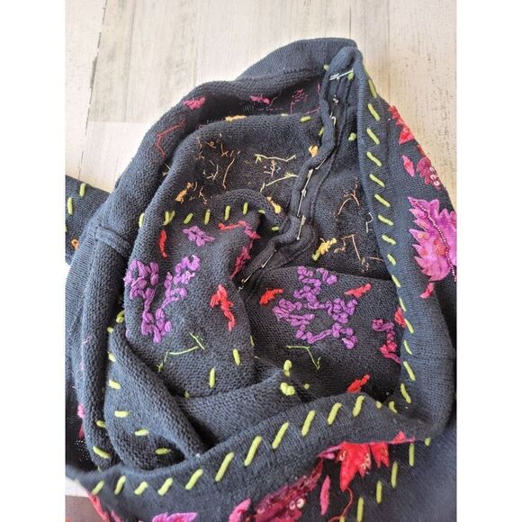 Vintage Design options AS IS cardigan Philip Jane Gordon floral fall embroidered - Picture 16 of 16
